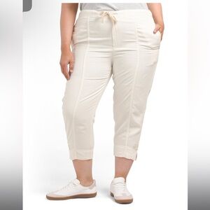 Women's Cream Cropped Pants